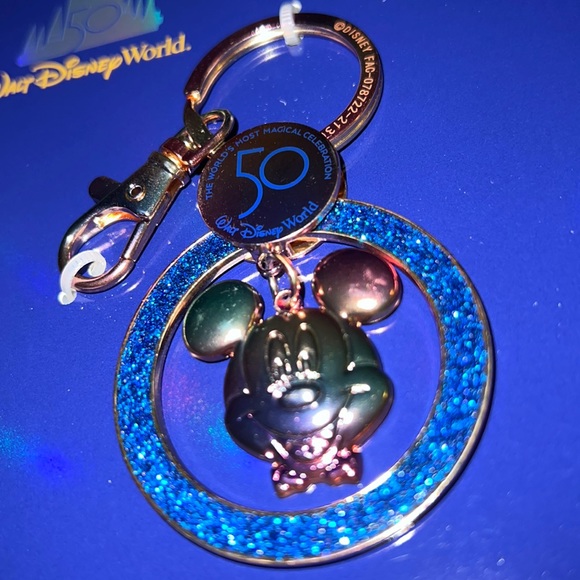 DISNEY Mickey 50th Anniversary Keychain Iridescent - Picture 10 of 10